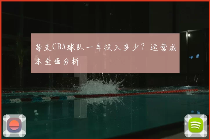 每支CBA球队一年投入多少?运营成本全面分析